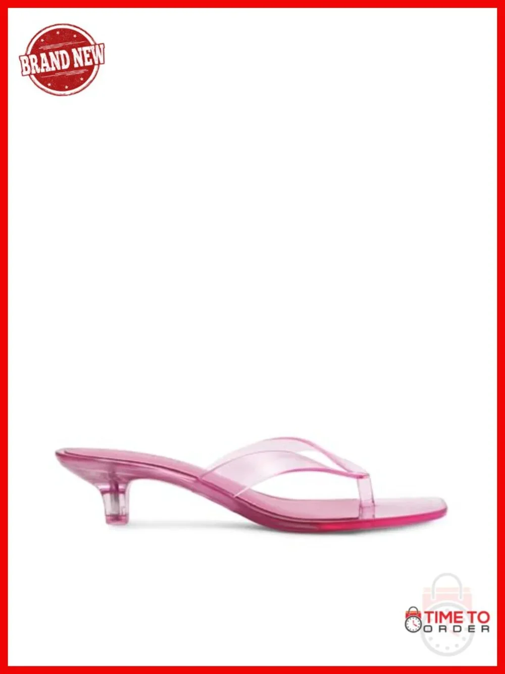 Steve Madden Tracie Kitten Heel Sandal Square Toe Slip On 2 Inch Heel